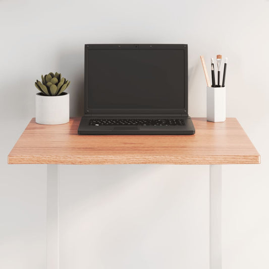 Live Edge Oak Table Top, Solid Wood, Light Brown 60x60x2 cm