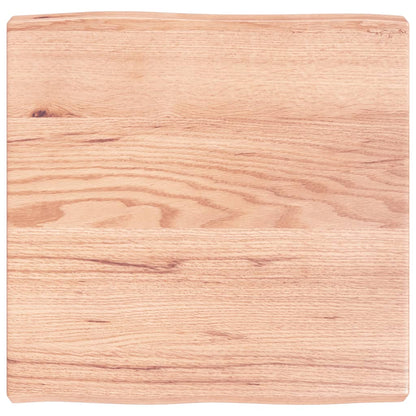 Live Edge Light Brown Solid Wood Table Top 60x60x(2-6) cm