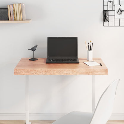Rustic Live Edge Light Brown Solid Wood Table Top 80x60cm