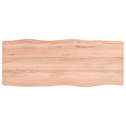 Live Edge Solid Wood Table Top, Light Brown (100x40cm) Adjustable