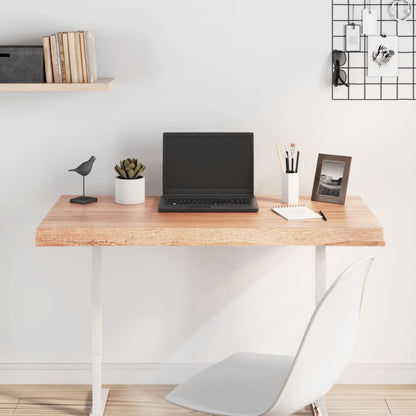 Live Edge Solid Wood Table Top, Light Brown (100x40cm) Adjustable