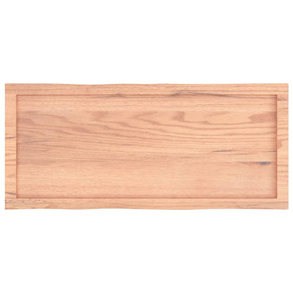 Live Edge Solid Wood Table Top, Light Brown (100x40cm) Adjustable