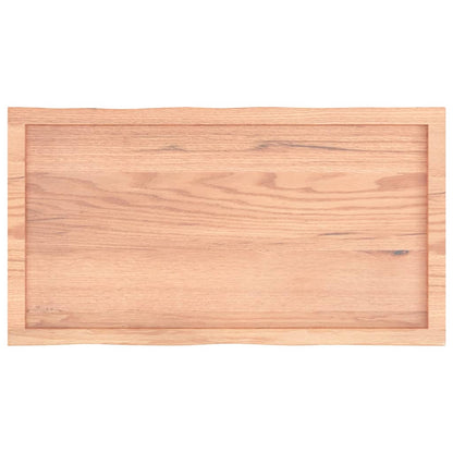 Live Edge Light Brown Solid Wood Table Top 100x50cm