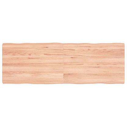 Live Edge Solid Wood Table Top, Light Brown, 120x40x(2-4)cm