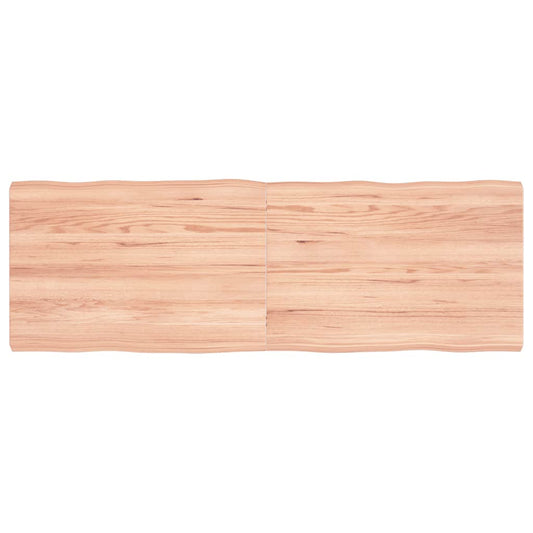 Live Edge Solid Wood Table Top, Light Brown, 120x40x(2-4)cm