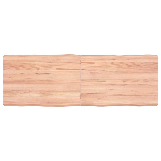 Live Edge Light Brown Solid Wood Table Top 120x40cm