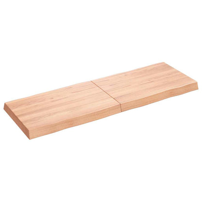 Live Edge Light Brown Solid Wood Table Top 120x40cm