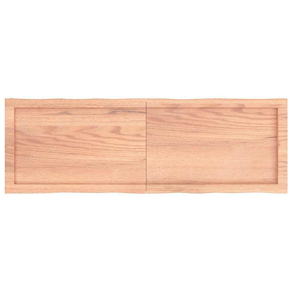 Live Edge Light Brown Solid Wood Table Top 120x40cm
