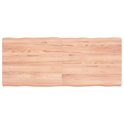 Live Edge Light Brown Solid Wood Table Top 120x50cm
