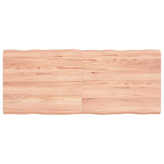 Live Edge Light Brown Solid Wood Table Top 120x50cm