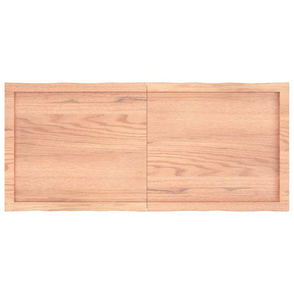 Live Edge Light Brown Solid Wood Table Top 120x50cm