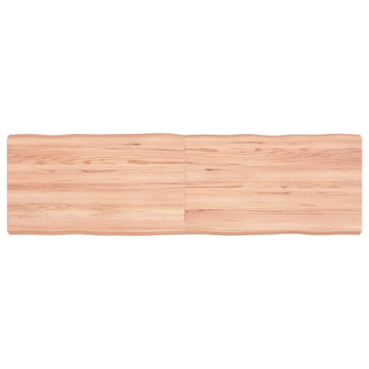 Live Edge Solid Wood Table Top, Light Brown 140x40x(2-6)cm