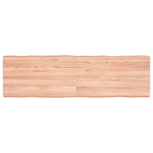 Live Edge Solid Wood Table Top, Light Brown 140x40x(2-6)cm