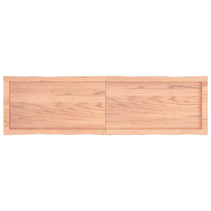 Live Edge Solid Wood Table Top, Light Brown 140x40x(2-6)cm