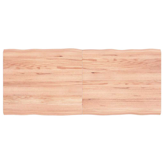 Live Edge Light Brown Table Top - Solid Wood 140x60cm