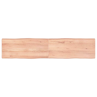 Solid Wood Live Edge Table Top, Light Brown, 180x40cm Adjustable Thickness