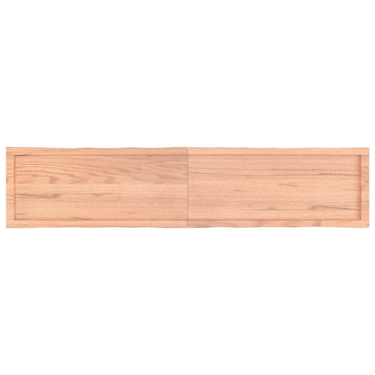 Solid Wood Live Edge Table Top, Light Brown, 180x40cm Adjustable Thickness