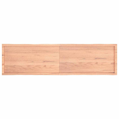 Live Edge Light Brown Solid Wood Table Top 200x50cm Treated