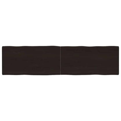 Live Edge Dark Brown Solid Wood Table Top 160x40 cm
