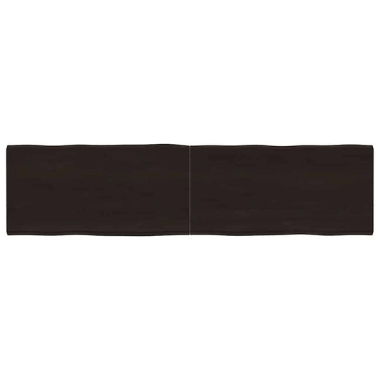 Live Edge Dark Brown Solid Wood Table Top 160x40 cm