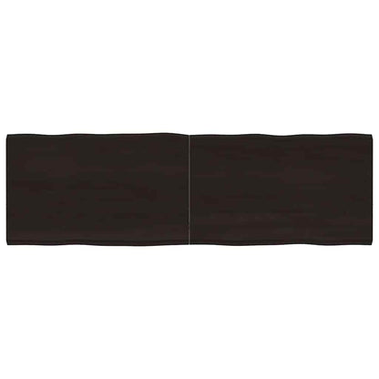 Live Edge Dark Brown Solid Wood Table Top 160x50 cm