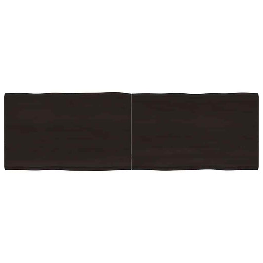 Live Edge Dark Brown Solid Wood Table Top 160x50 cm