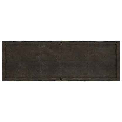 Live Edge Dark Brown Solid Wood Table Top 160x50 cm
