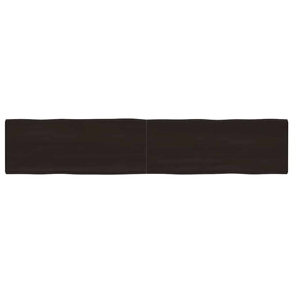 Live Edge Dark Brown Solid Wood Table Top 200x40 cm