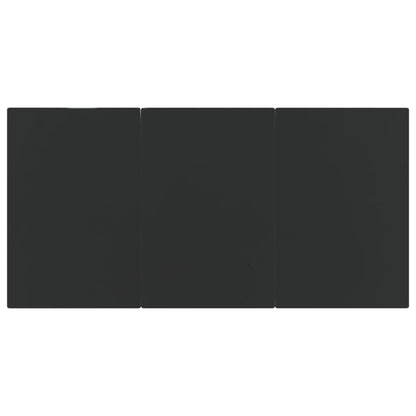 5 Piece Garden Dining Set Black Poly Rattan