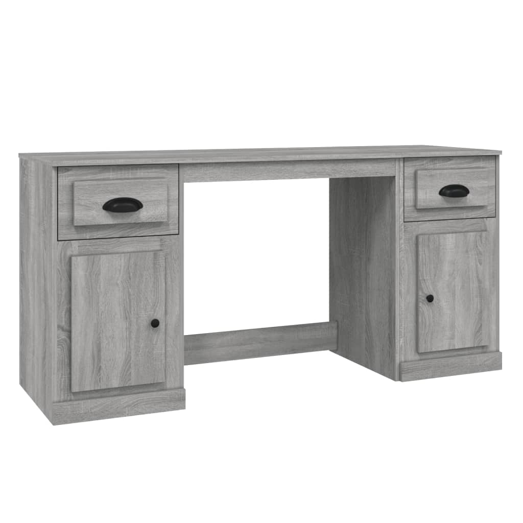 Grey Sonoma Office Desk with Cabinet - Engineered Wood
