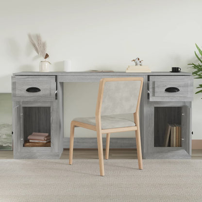 Grey Sonoma Office Desk with Cabinet - Engineered Wood