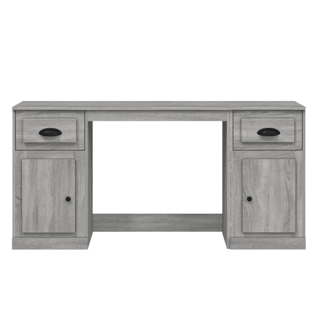 Grey Sonoma Office Desk with Cabinet - Engineered Wood