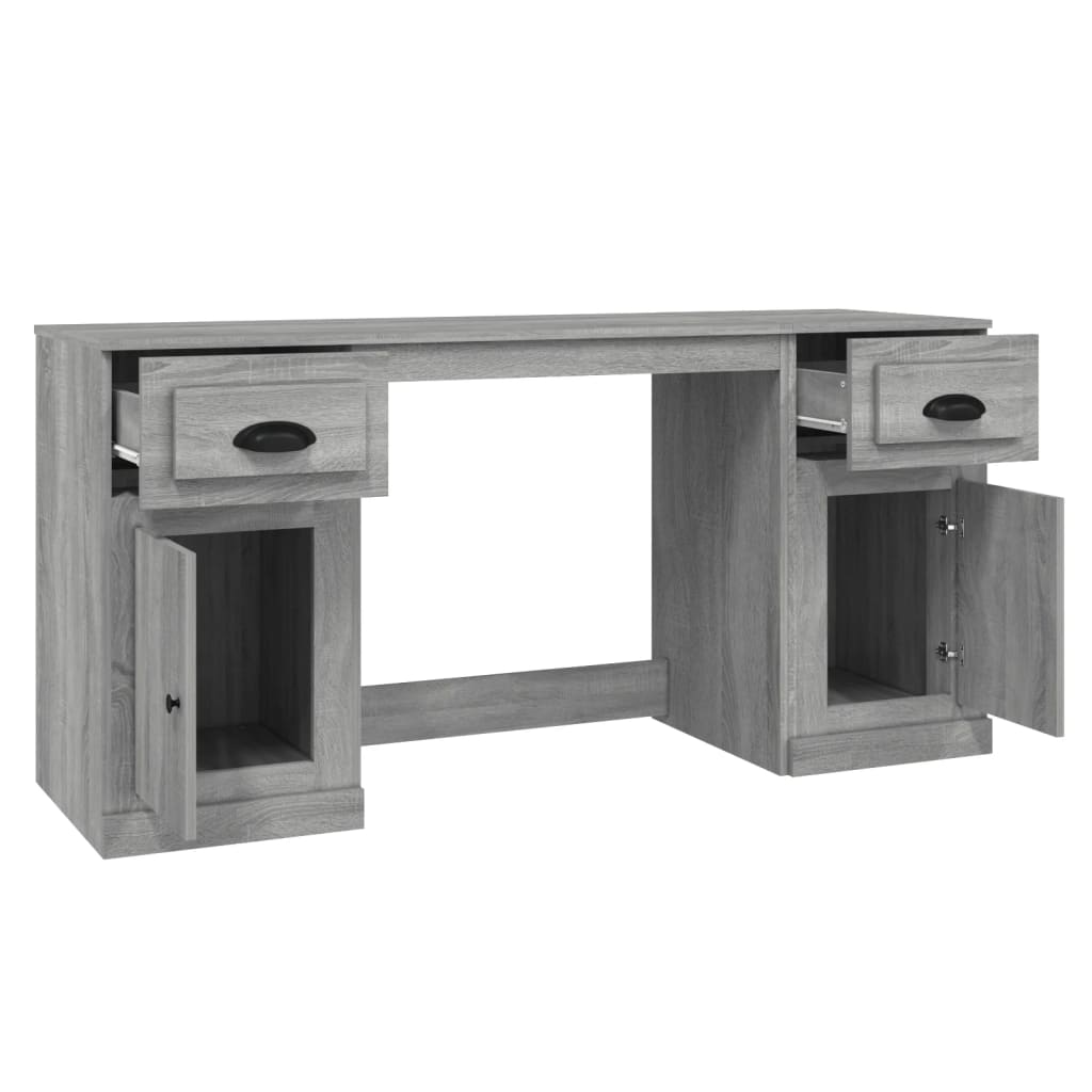 Grey Sonoma Office Desk with Cabinet - Engineered Wood