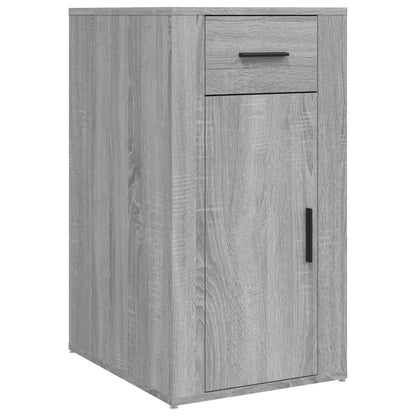 Grey Sonoma Engineered Wood Desk with Cabinet - Stylish & Durable
