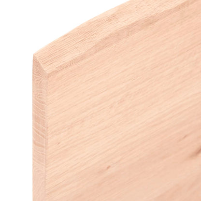 Untreated Solid Oak Table Top 60x40x2 cm - Natural Wood Finish