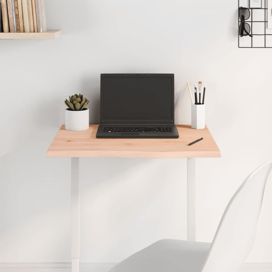 Untreated Solid Oak Table Top 60x40x2 cm - Natural Wood Finish