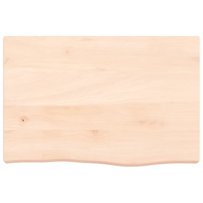 Solid Oak Table Top, Untreated, 60x40x(2-6) cm – Natural Finish