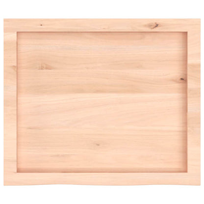 Solid Oak Table Top 60x50x(2-4)cm - Natural Untreated Wood