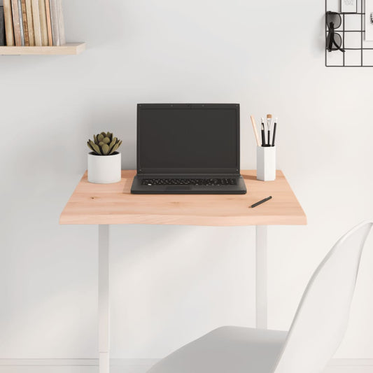 Solid Oak Table Top 60x60x2 cm - Untreated Wood Finish