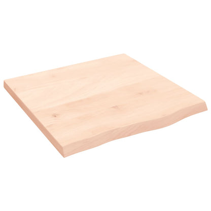Solid Oak Table Top 60x60cm - Untreated Wood, 2-4cm Thick