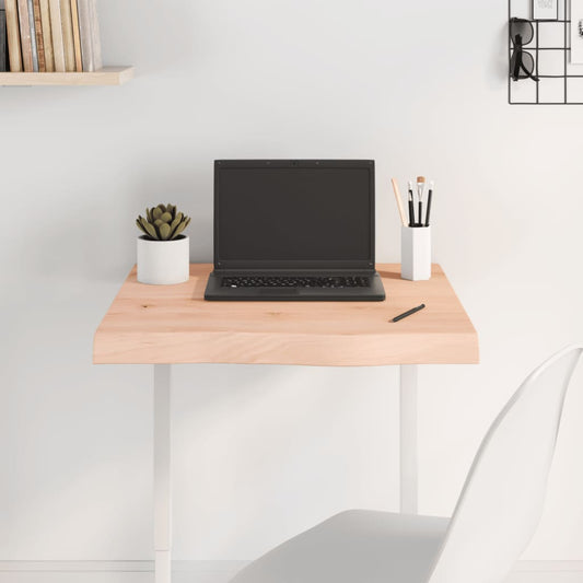 Solid Oak Tabletop 60x60cm – Adjustable Thickness 2-6cm