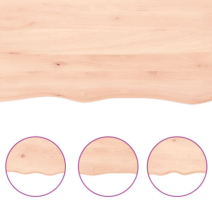 Oak Solid Wood Table Top 80x40x2 cm - Untreated Finish