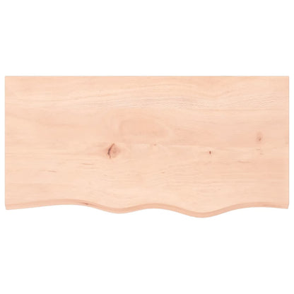 Solid Oak Table Top, Untreated, 80x40cm, Adjustable Thickness