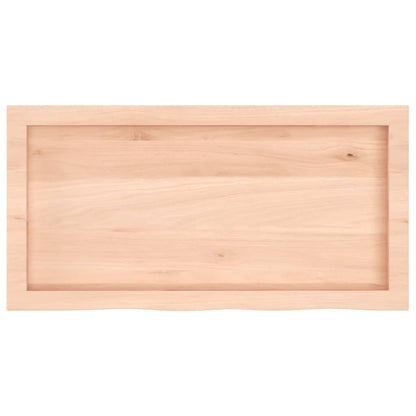 Solid Oak Table Top, Untreated, 80x40cm, Adjustable Thickness