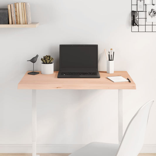 Solid Oak Table Top, Untreated, 80x40cm, Adjustable Thickness