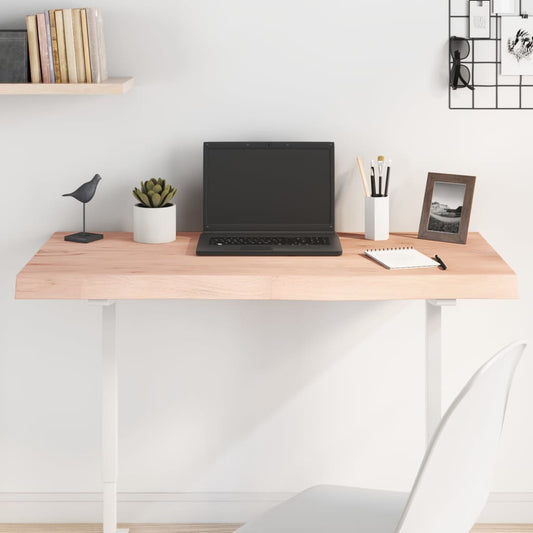 Versatile Solid Oak Table Top 100x40 cm - Adjustable Thickness
