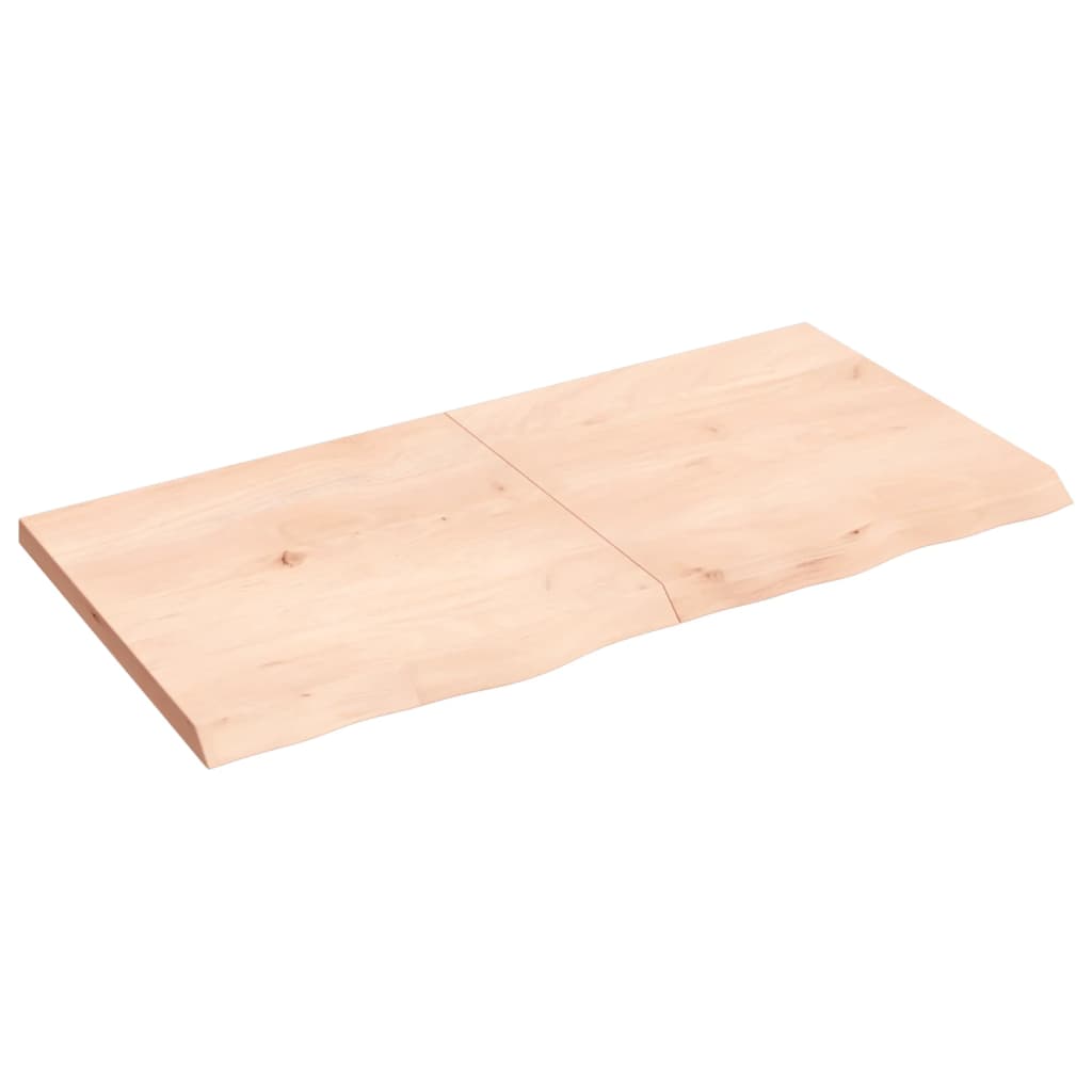 Solid Oak Tabletop 120x60 cm - Untreated, Natural Wood Finish