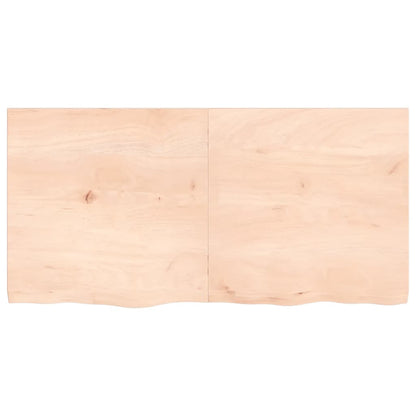 Solid Oak Tabletop 120x60 cm - Untreated, Natural Wood Finish