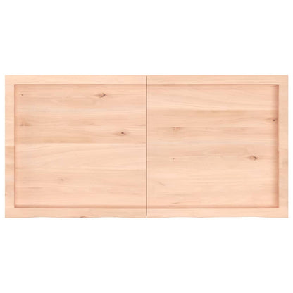 Solid Oak Tabletop 120x60 cm - Untreated, Natural Wood Finish