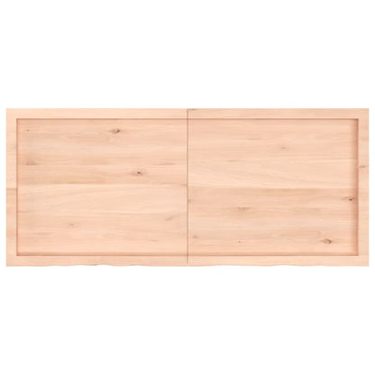 Sturdy Untreated Oak Table Top 140x60cm, Adjustable Thickness